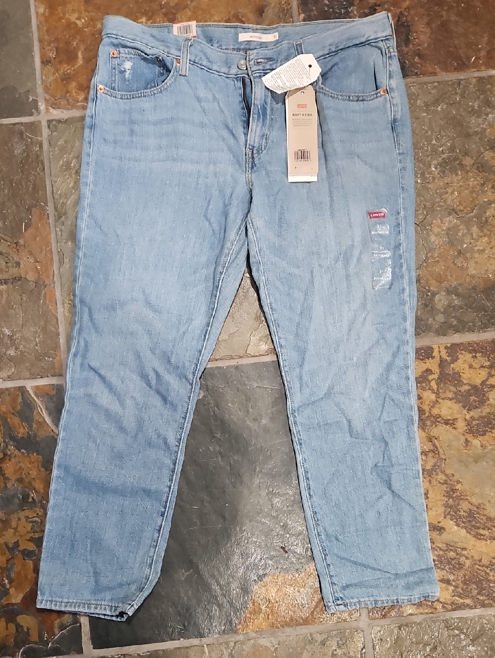 Levi's Light Blue Slim Straight Boyfriend Women's Jeans